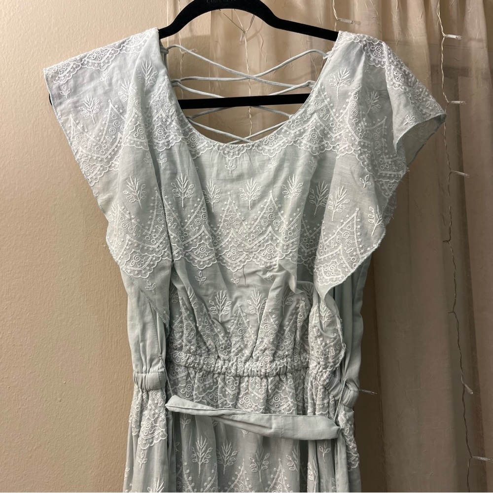 Anthropologie Love Sam Dress Sam Amia Embroidered Lace Maxi Dress - Picture 3 of 13